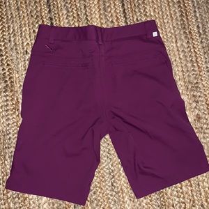 Purple Puma golf shorts